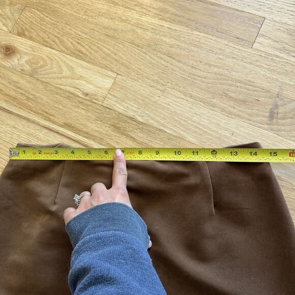 VTG Clio Skirt Faux Suede FRINGE Brown BOHO HIPPIE Womens 10 USA  Rodeo Western - Picture 8 of 12